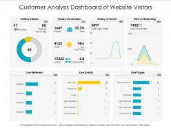 Customer analysis dashboard snapshot of website visitors