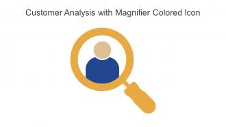Customer Analysis With Magnifier Colored Icon In Powerpoint Pptx Png And Editable Eps Format