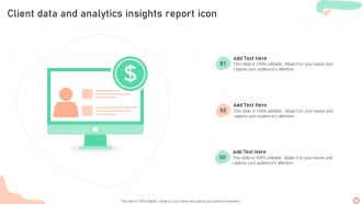 Client Data And Analytics Insights Report Icon