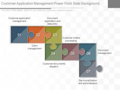Customer application management powerpoint slide background