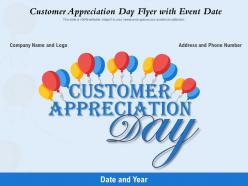 Customer appreciation day flyer with event date