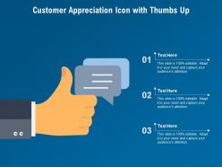 Customer Appreciation Icon With Thumbs Up