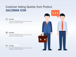 Customer Asking Queries From Product Salesman Icon