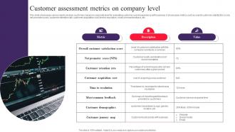 Customer Assessment Metrics On Company Level Drafting Customer Avatar To Boost Sales MKT SS V
