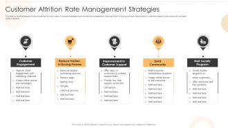 Customer Attrition Rate Management Strategies
