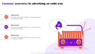 Customer Awareness By Advertising On Radio Icon