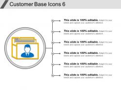 Customer base icons 6 ppt sample