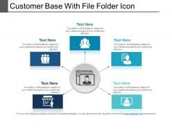 Customer base with file folder icon
