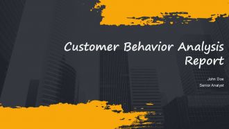 Customer Behavior Analysis Report PPT Graphics AT