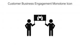 Customer Business Engagement Monotone Icon In Powerpoint Pptx Png And Editable Eps Format