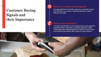 Customer Buying Signals And Their Importance Training Ppt