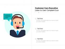 Customer care executive listen to user complaint icon