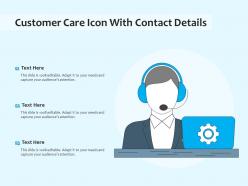 Customer care icon with contact details