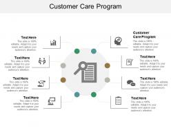 Customer care program ppt powerpoint presentation file shapes cpb