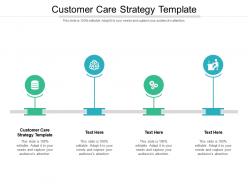 Customer care strategy template ppt powerpoint presentation summary show cpb