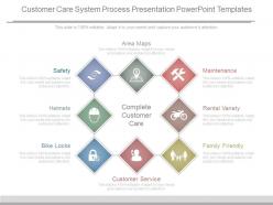 Customer care system process presentation powerpoint templates