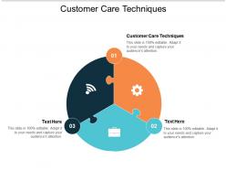 Customer care techniques ppt powerpoint presentation infographic template gallery cpb