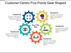 Customer centric five points gear shaped