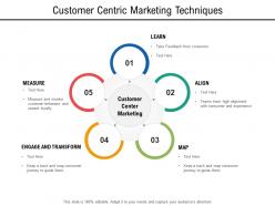 Customer centric marketing techniques