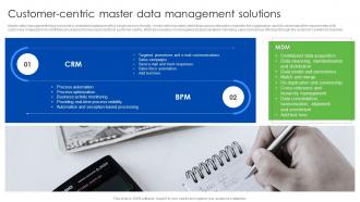 Customer Centric Master Data Management Solutions Data Management And Integration