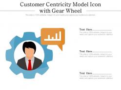 Customer centricity model icon with gear wheel