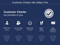 Customer charter with safety first