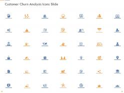Customer churn analysis icons slide ppt powerpoint presentation visual aids layouts