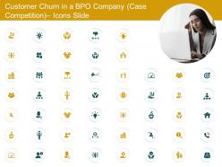 Customer churn in a bpo company case competition icons slide ppt guidelines