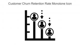 Customer Churn Retention Rate Monotone Icon In Powerpoint Pptx Png And Editable Eps Format