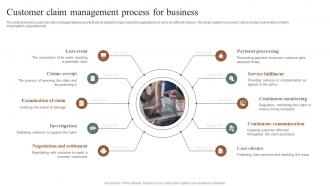 Customer Claim Management Process For Business