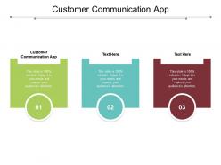 Customer communication app ppt powerpoint presentation icon clipart cpb