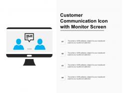 Customer communication icon with monitor screen