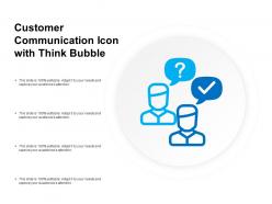 Customer communication icon with think bubble