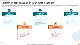 Customer Communication Plan Best Practices