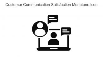 Customer Communication Satisfaction Monotone Icon In Powerpoint Pptx Png And Editable Eps Format