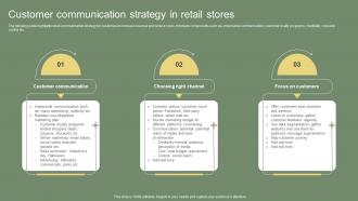 Customer Communication Strategy In Retail Stores