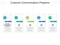 Customer communications programs ppt powerpoint presentation ideas deck cpb