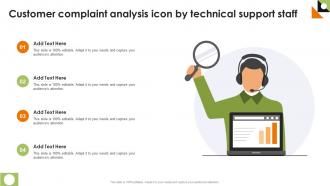 Customer Complaint Analysis Icon By Technical Support Staff