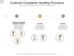 Customer complaints handling procedure ppt powerpoint presentation pictures vector cpb