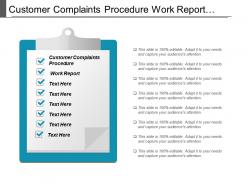 Customer complaints procedure work report customer segmentation marketing cpb