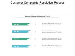 Customer complaints resolution process ppt powerpoint presentation infographics good cpb