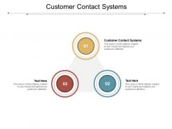 Customer contact systems ppt powerpoint presentation outline sample cpb