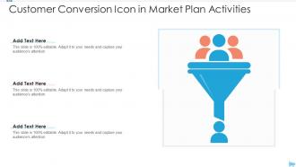 Customer conversion icon in market plan activities