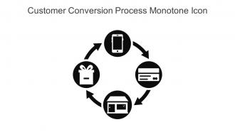 Customer Conversion Process Monotone Icon In Powerpoint Pptx Png And Editable Eps Format