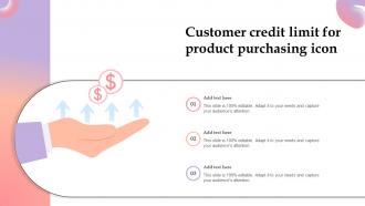 Customer Credit Limit For Product Purchasing Icon