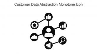 Customer Data Abstraction Monotone Icon In Powerpoint Pptx Png And Editable Eps Format