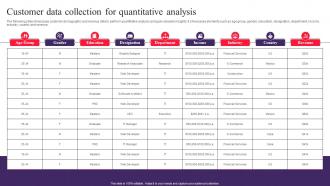 Customer Data Collection For Quantitative Analysis Drafting Customer Avatar To Boost Sales MKT SS V