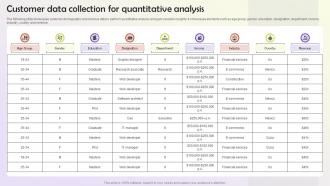 Customer Data Collection For Quantitative Analysis User Persona Building MKT SS V