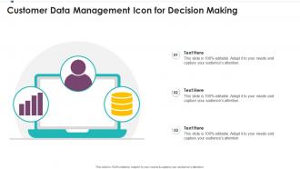 Customer Data Management Icon For Decision Making