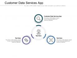 Customer data services app ppt powerpoint presentation professional template cpb